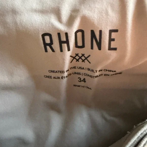 Rhone Commuter Shorts Performance Stretch Golf Athleisure Travel Mens Size 34 34 - Picture 3 of 7